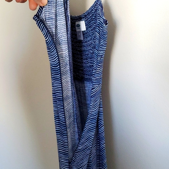 Old Navy Dress Women's Medium Blue Spring Summer Maxi Spaghetti Strap Sundress - Picture 5 of 7